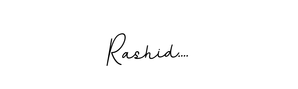 The best way (BallpointsItalic-DORy9) to make a short signature is to pick only two or three words in your name. The name Rashid.... include a total of six letters. For converting this name. Rashid.... signature style 11 images and pictures png