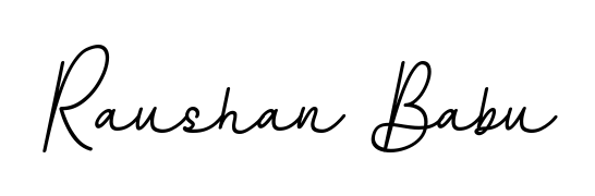 A dynamic signature style for Raushan Babu using BallpointsItalic-DORy9 script. Designed to look authentic, handwritten, and professional. Raushan Babu signature style 11 images and pictures png