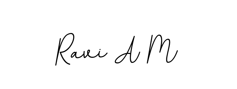 You should practise on your own different ways (BallpointsItalic-DORy9) to write your name (Ravi A M) in signature. don't let someone else do it for you. Ravi A M signature style 11 images and pictures png