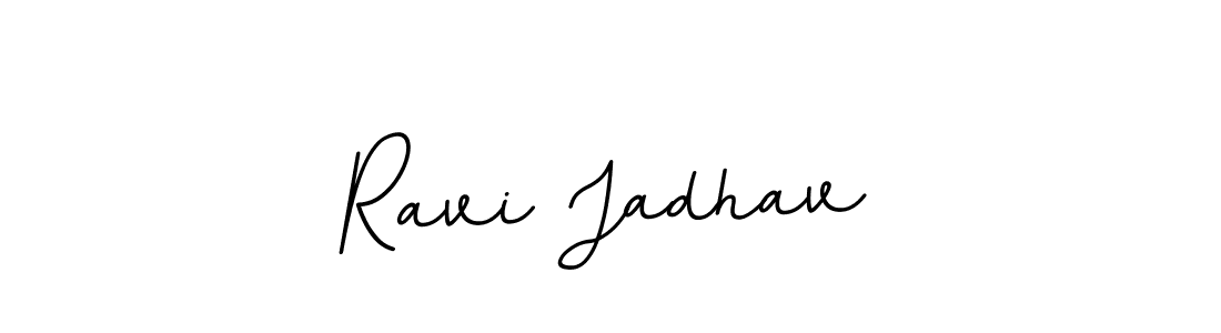 Use a signature maker to create a handwritten signature online. With this signature software, you can design (BallpointsItalic-DORy9) your own signature for name Ravi Jadhav. Ravi Jadhav signature style 11 images and pictures png