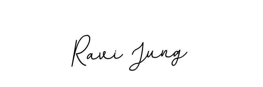 Design your own signature with our free online signature maker. With this signature software, you can create a handwritten (BallpointsItalic-DORy9) signature for name Ravi Jung. Ravi Jung signature style 11 images and pictures png