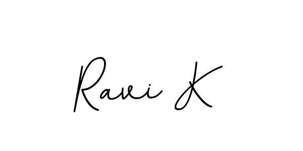 Use a signature maker to create a handwritten signature online. With this signature software, you can design (BallpointsItalic-DORy9) your own signature for name Ravi K. Ravi K signature style 11 images and pictures png