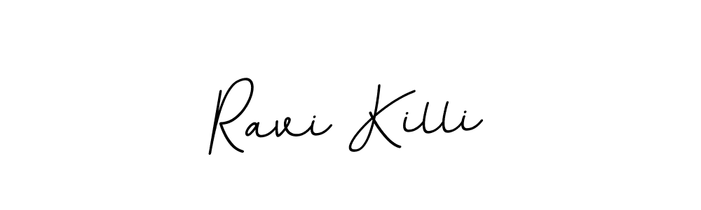 Similarly BallpointsItalic-DORy9 is the best handwritten signature design. Signature creator online .You can use it as an online autograph creator for name Ravi Killi. Ravi Killi signature style 11 images and pictures png