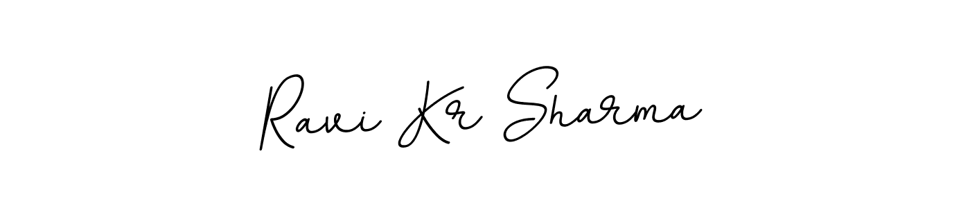 Design your own signature with our free online signature maker. With this signature software, you can create a handwritten (BallpointsItalic-DORy9) signature for name Ravi Kr Sharma. Ravi Kr Sharma signature style 11 images and pictures png