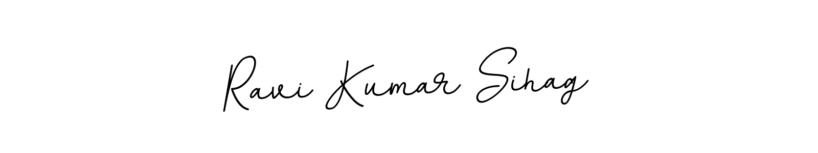 Use a signature maker to create a handwritten signature online. With this signature software, you can design (BallpointsItalic-DORy9) your own signature for name Ravi Kumar Sihag. Ravi Kumar Sihag signature style 11 images and pictures png