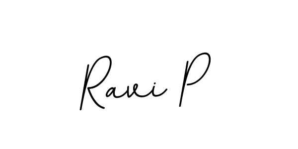 Use a signature maker to create a handwritten signature online. With this signature software, you can design (BallpointsItalic-DORy9) your own signature for name Ravi P. Ravi P signature style 11 images and pictures png
