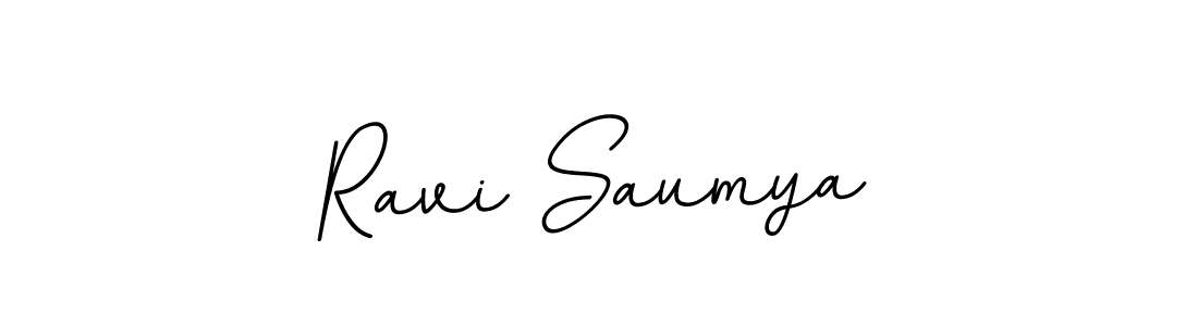 How to make Ravi Saumya name signature. Use BallpointsItalic-DORy9 style for creating short signs online. This is the latest handwritten sign. Ravi Saumya signature style 11 images and pictures png