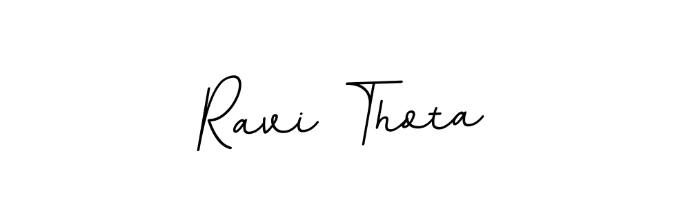 Create a beautiful signature design for name Ravi Thota. With this signature (BallpointsItalic-DORy9) fonts, you can make a handwritten signature for free. Ravi Thota signature style 11 images and pictures png