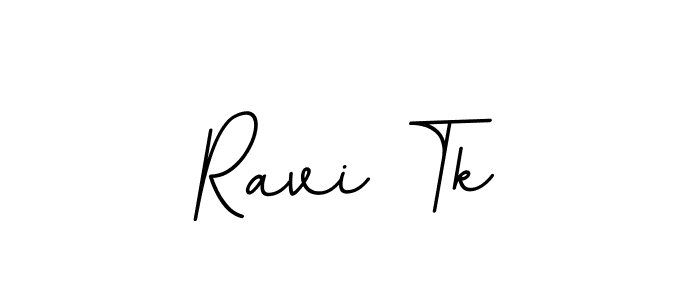 How to make Ravi Tk name signature. Use BallpointsItalic-DORy9 style for creating short signs online. This is the latest handwritten sign. Ravi Tk signature style 11 images and pictures png