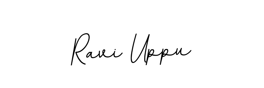 Use a signature maker to create a handwritten signature online. With this signature software, you can design (BallpointsItalic-DORy9) your own signature for name Ravi Uppu. Ravi Uppu signature style 11 images and pictures png