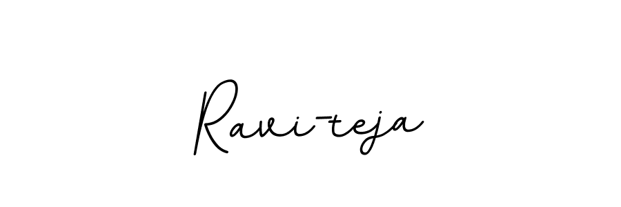 How to make Ravi-teja name signature. Use BallpointsItalic-DORy9 style for creating short signs online. This is the latest handwritten sign. Ravi-teja signature style 11 images and pictures png