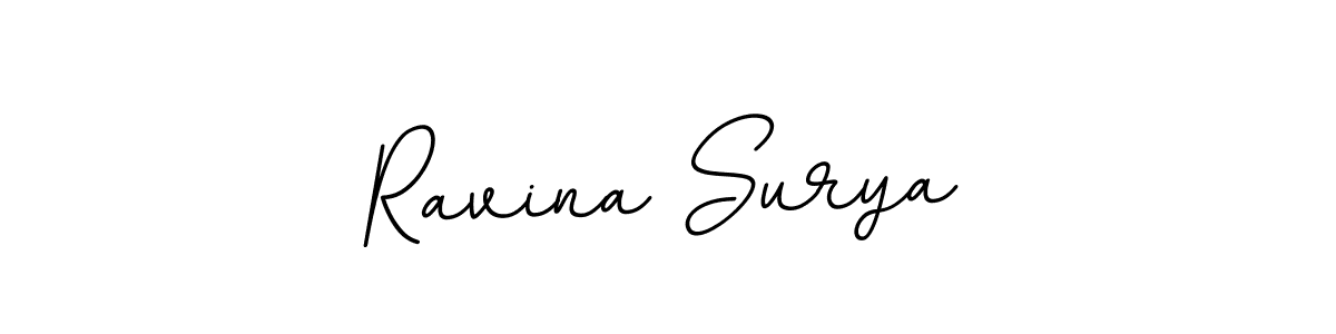 Create a beautiful signature design for name Ravina Surya. With this signature (BallpointsItalic-DORy9) fonts, you can make a handwritten signature for free. Ravina Surya signature style 11 images and pictures png