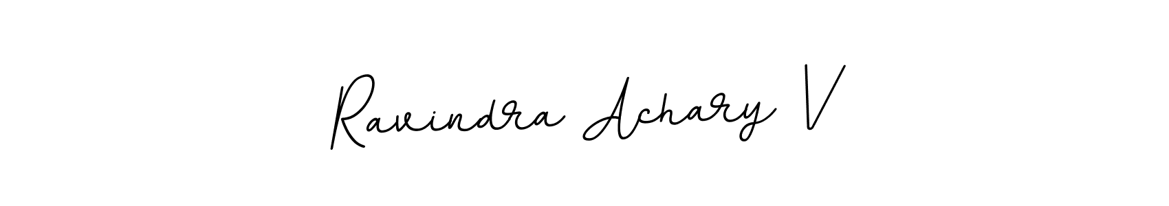 Ravindra Achary V stylish signature style. Best Handwritten Sign (BallpointsItalic-DORy9) for my name. Handwritten Signature Collection Ideas for my name Ravindra Achary V. Ravindra Achary V signature style 11 images and pictures png