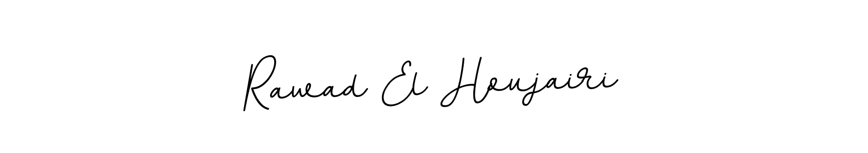 Use a signature maker to create a handwritten signature online. With this signature software, you can design (BallpointsItalic-DORy9) your own signature for name Rawad El Houjairi. Rawad El Houjairi signature style 11 images and pictures png