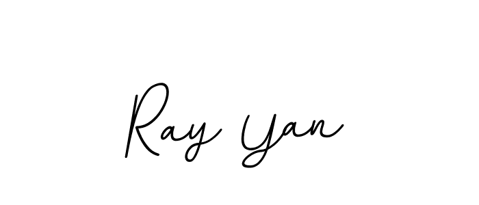 You should practise on your own different ways (BallpointsItalic-DORy9) to write your name (Ray Yan) in signature. don't let someone else do it for you. Ray Yan signature style 11 images and pictures png
