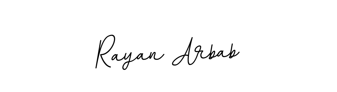 Make a beautiful signature design for name Rayan Arbab. With this signature (BallpointsItalic-DORy9) style, you can create a handwritten signature for free. Rayan Arbab signature style 11 images and pictures png
