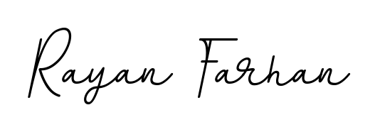 Download transparent PNG signature for name Rayan Farhan styled with BallpointsItalic-DORy9 font. Ready to paste directly into PDF and Word agreements. Rayan Farhan signature style 11 images and pictures png