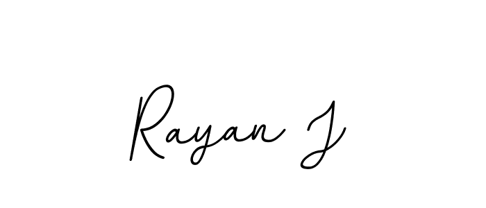 Rayan J stylish signature style. Best Handwritten Sign (BallpointsItalic-DORy9) for my name. Handwritten Signature Collection Ideas for my name Rayan J. Rayan J signature style 11 images and pictures png