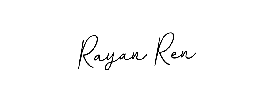 Use a signature maker to create a handwritten signature online. With this signature software, you can design (BallpointsItalic-DORy9) your own signature for name Rayan Ren. Rayan Ren signature style 11 images and pictures png
