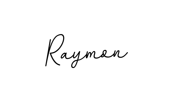 How to make Raymon name signature. Use BallpointsItalic-DORy9 style for creating short signs online. This is the latest handwritten sign. Raymon signature style 11 images and pictures png