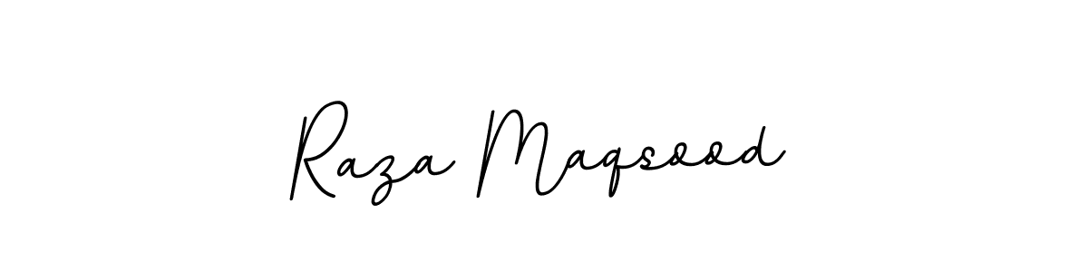 How to make Raza Maqsood name signature. Use BallpointsItalic-DORy9 style for creating short signs online. This is the latest handwritten sign. Raza Maqsood signature style 11 images and pictures png