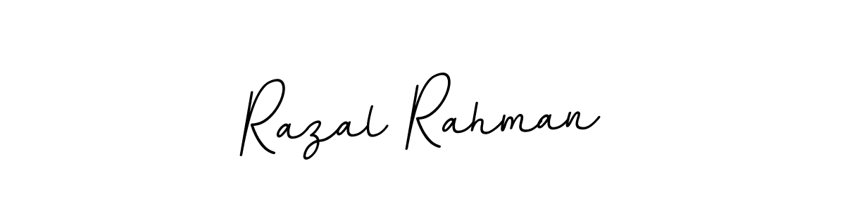 Make a beautiful signature design for name Razal Rahman. With this signature (BallpointsItalic-DORy9) style, you can create a handwritten signature for free. Razal Rahman signature style 11 images and pictures png