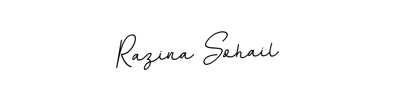 Razina Sohail stylish signature style. Best Handwritten Sign (BallpointsItalic-DORy9) for my name. Handwritten Signature Collection Ideas for my name Razina Sohail. Razina Sohail signature style 11 images and pictures png