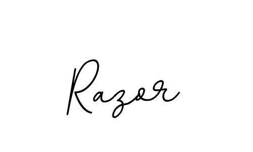 Design your own signature with our free online signature maker. With this signature software, you can create a handwritten (BallpointsItalic-DORy9) signature for name Razor. Razor signature style 11 images and pictures png