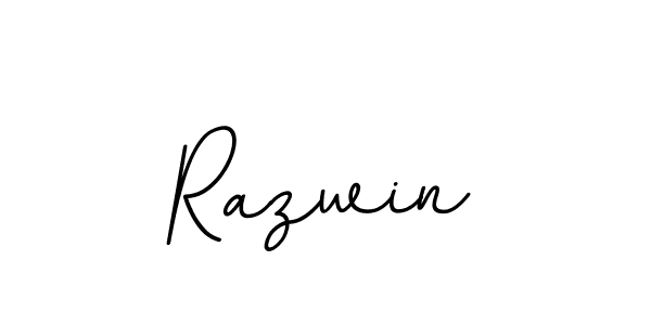 Make a beautiful signature design for name Razwin. With this signature (BallpointsItalic-DORy9) style, you can create a handwritten signature for free. Razwin signature style 11 images and pictures png