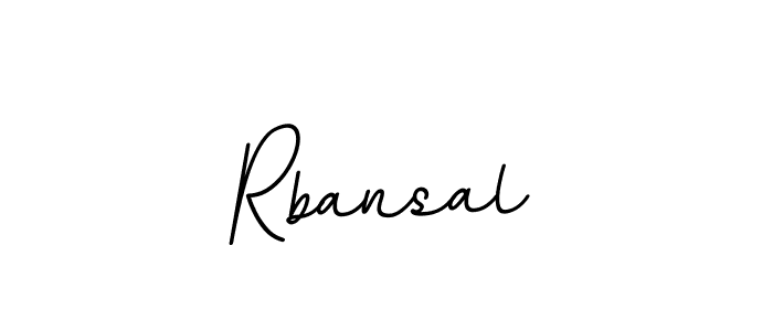 The best way (BallpointsItalic-DORy9) to make a short signature is to pick only two or three words in your name. The name Rbansal include a total of six letters. For converting this name. Rbansal signature style 11 images and pictures png