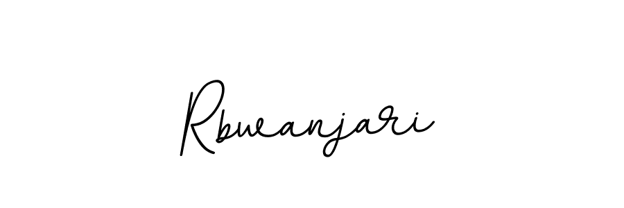 The best way (BallpointsItalic-DORy9) to make a short signature is to pick only two or three words in your name. The name Rbwanjari include a total of six letters. For converting this name. Rbwanjari signature style 11 images and pictures png