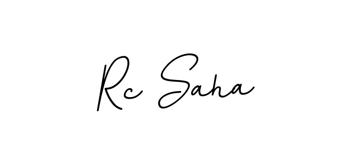 Use a signature maker to create a handwritten signature online. With this signature software, you can design (BallpointsItalic-DORy9) your own signature for name Rc Saha. Rc Saha signature style 11 images and pictures png