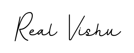 Create your official email sign-off with Real Vishu name in BallpointsItalic-DORy9 style. Crisp, clean, and perfectly legible across all screens. Real Vishu signature style 11 images and pictures png
