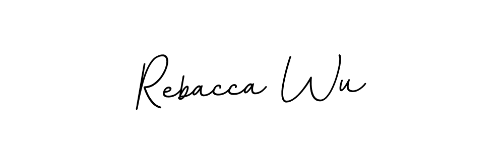 This is the best signature style for the Rebacca Wu name. Also you like these signature font (BallpointsItalic-DORy9). Mix name signature. Rebacca Wu signature style 11 images and pictures png