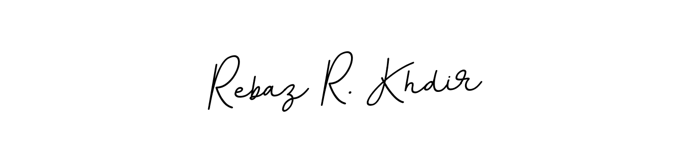 Rebaz R. Khdir stylish signature style. Best Handwritten Sign (BallpointsItalic-DORy9) for my name. Handwritten Signature Collection Ideas for my name Rebaz R. Khdir. Rebaz R. Khdir signature style 11 images and pictures png