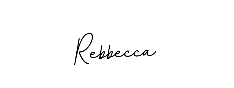 How to make Rebbecca name signature. Use BallpointsItalic-DORy9 style for creating short signs online. This is the latest handwritten sign. Rebbecca signature style 11 images and pictures png