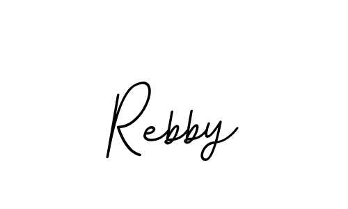 Create a beautiful signature design for name Rebby. With this signature (BallpointsItalic-DORy9) fonts, you can make a handwritten signature for free. Rebby signature style 11 images and pictures png