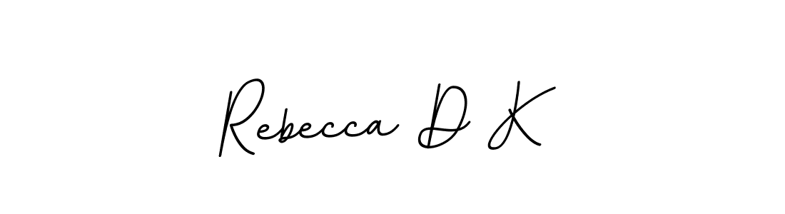 This is the best signature style for the Rebecca D K name. Also you like these signature font (BallpointsItalic-DORy9). Mix name signature. Rebecca D K signature style 11 images and pictures png