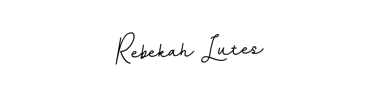 Rebekah Lutes stylish signature style. Best Handwritten Sign (BallpointsItalic-DORy9) for my name. Handwritten Signature Collection Ideas for my name Rebekah Lutes. Rebekah Lutes signature style 11 images and pictures png