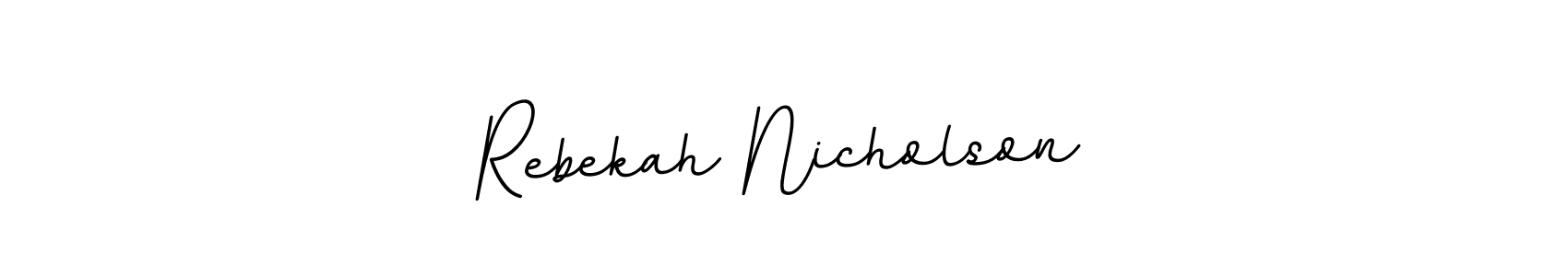 Create a beautiful signature design for name Rebekah Nicholson. With this signature (BallpointsItalic-DORy9) fonts, you can make a handwritten signature for free. Rebekah Nicholson signature style 11 images and pictures png