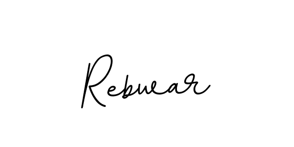 Create a beautiful signature design for name Rebwar. With this signature (BallpointsItalic-DORy9) fonts, you can make a handwritten signature for free. Rebwar signature style 11 images and pictures png