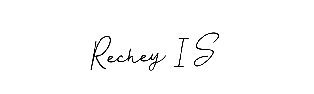 You should practise on your own different ways (BallpointsItalic-DORy9) to write your name (Rechey I S) in signature. don't let someone else do it for you. Rechey I S signature style 11 images and pictures png