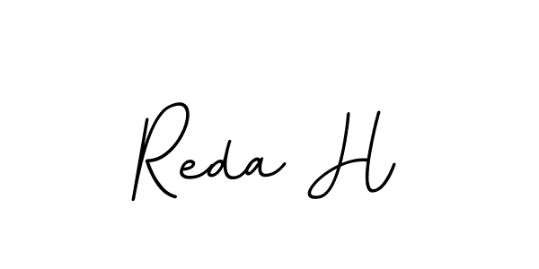Design your own signature with our free online signature maker. With this signature software, you can create a handwritten (BallpointsItalic-DORy9) signature for name Reda H. Reda H signature style 11 images and pictures png