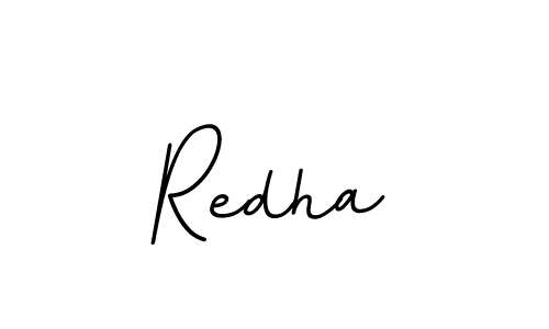 Make a beautiful signature design for name Redha. With this signature (BallpointsItalic-DORy9) style, you can create a handwritten signature for free. Redha signature style 11 images and pictures png