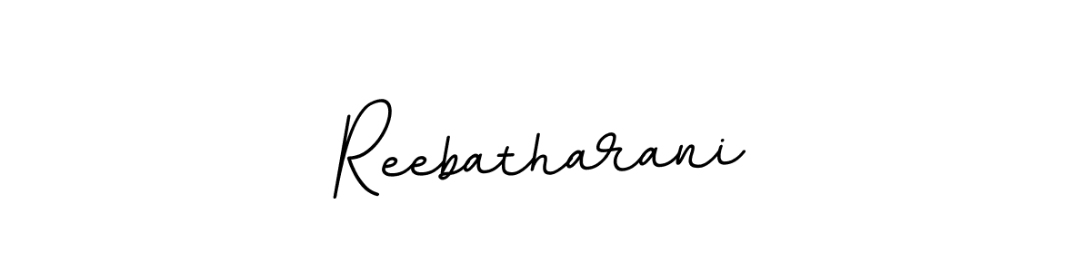 The best way (BallpointsItalic-DORy9) to make a short signature is to pick only two or three words in your name. The name Reebatharani include a total of six letters. For converting this name. Reebatharani signature style 11 images and pictures png