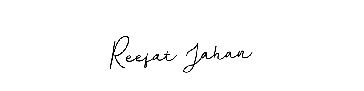How to make Reefat Jahan name signature. Use BallpointsItalic-DORy9 style for creating short signs online. This is the latest handwritten sign. Reefat Jahan signature style 11 images and pictures png