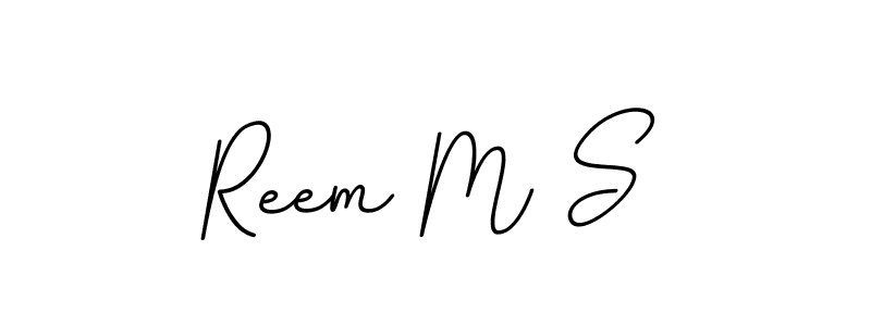 This is the best signature style for the Reem M S name. Also you like these signature font (BallpointsItalic-DORy9). Mix name signature. Reem M S signature style 11 images and pictures png