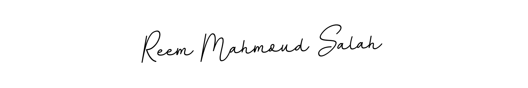 You should practise on your own different ways (BallpointsItalic-DORy9) to write your name (Reem Mahmoud Salah) in signature. don't let someone else do it for you. Reem Mahmoud Salah signature style 11 images and pictures png