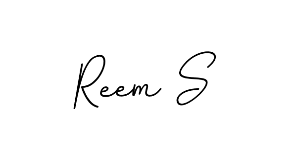 Create a beautiful signature design for name Reem S. With this signature (BallpointsItalic-DORy9) fonts, you can make a handwritten signature for free. Reem S signature style 11 images and pictures png