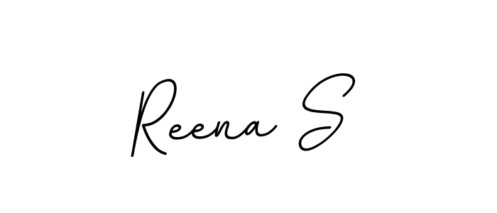 Create a beautiful signature design for name Reena S. With this signature (BallpointsItalic-DORy9) fonts, you can make a handwritten signature for free. Reena S signature style 11 images and pictures png